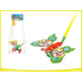 Push pull toys brinquedos de plástico de borboleta